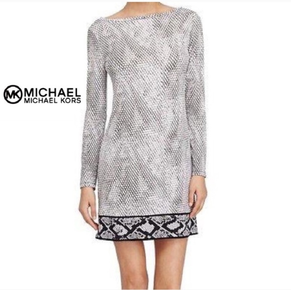 MK snake print boatneck shift dress - Picture 1 of 4